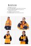 Safesawa Alaska Hi-Vis 5 in 1 Parka Neon Orange - Navy Blue 5+1 Coat 4121 - 4