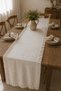100% Cotton Linen Ruffled Runner and Classic Table Napkin - 2