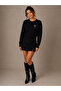Women's Brooch Detailed Beard Embroidered Sweater
