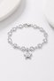 Women's Silver Color Stone Bracelet with Star Figure, Stylish Design - 2