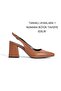 Slope Toe, Open Back, 7 cm Covered Heel, New Season - 2