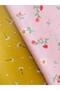 2 Pieces, Width 50 Cm, Pink Floral, Chicory Patterned Cotton Fabric for Hobby Projects - 2