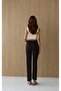 Straight Cut Belted Denim Trousers - 3