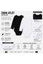 Children's Long Sleeve Bodysuit 90% Cotton 10% Elastane Hooked Flexible Underwear Undershirt Black White 4-12 Years - 7