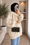 Half Turtleneck Oversize Knitwear Sweater Ecru - 4