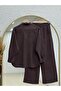 Şahnaz Shirt and Tie-Up Pants Set-Gs376 Brown - 8