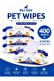 Pet Wipes for Dogs and Cats, Extra Thick Soft Cleaning & Deodorizing Wipes, Hypoallergenic Puppy Paw, Face, Body, Eye & Butt Wipes, 8 × 6 Inch, Pack of 4, 100 Wipes Each, 400 Pieces