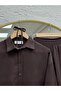 Şahnaz Shirt and Tie-Up Pants Set-Gs376 Brown - 2