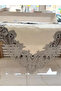 Living Room Set Dowry Set Velvet Cream Gray Runner Set 5 Piece Lace Table Runner Console Coffee Table Cover Z - 2