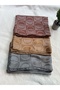 Hijab Cotton Soft Textured New Big Loop Pattern Jacquard Shawl Set of 3 and Makeup Mirror - 3