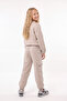 3 Thread Girls' Plain Low Waist Sweatshirt Crew Neck Sweatpants Set - 4