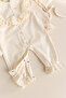 100% Cotton Baby Girl Romper with Guipure Hat and Collar - 5