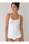 Women's Cotton Strap White Undershirt Set of 6 - 3