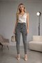 Women's Snow Black High Waist Cargo Pocket Skinny Leg Pants - 2