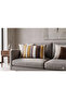 Artur Striped Spanish Fabric Rectangular Cushion Cover 50X35 - Brown