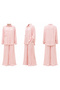 Front Buttoned Two Layer Pocketed Trousers Cupra Set 914 Pink - 2