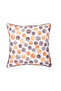 Bremen Round Patterned Spanish Fabric Square Throw Pillow Cover 40X40 - Orange