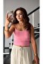 Pink Thin Strap Polyamide Undershirt - 3