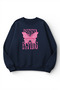 Unisex Soft Textured Keep Flying Printed Design Oversize 3 Thread Crew Neck Sweatshirt