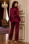 Women's Premium 6-Piece Lace Satin Robe and Nightgown Bridal Dowry Set - 6