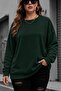 Uly Women's Large Size Oversized Basic Crew Neck Two-Thread Cotton Sweatshirt Relaxed Fit Unisex Love