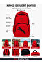Red Waterproof School Backpack Multi-Compartment Large Internal Volume Student 45X31X15 cm - 2