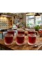 6-Piece Glass Cup with Handle and Stripes, 150ml - Stylish Tea Cup Model - 3