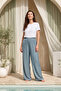 Wide Leg Nile Trousers 355 Petrol - 2