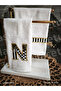 Checkered Letter N and Striped Kitchen Towel Set of 2 (30X50) - 5