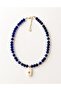 Navy Blue Cobalt Blue Zircon Stone Necklace - 3