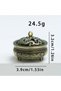 Compact Elegant Metal Incense Burner Small, Decorative Holder for tiny tablets (Provided), Ash Catcher for Home Fragrance, Bakhoor, Meditation & Aromatherapy (Small,Compact) - 2