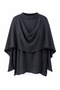 Black Shawl Collar Oversize Shirt