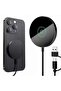 Wireless Charger for Phones, iPods, Watches, Compact Design | Compatible with iPhones, Notes Series. 15W Fast charging Suitable for Slim Design at Bedside And Desk (Black)