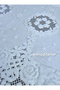 Transparent Overlay Processing Tulle Lace Tapestry Rose Daisy Flower Pattern Round Pvc Oilcloth Tablecloth - 2
