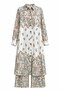 Shawl Patterned Shirt Dress |   Pants
