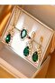 Water Drop Stone Necklace, Earrings and Ring Set - 4