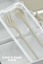 3-tiered compartment lunchbox - lockable - with carrying handle - includes spoon & fork g-770 - 2