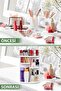 360 Degree Rotating Makeup and Jewelry Organizer – White Cosmetic Organizer - 4