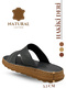 Genuine Leather Men's Slippers - Genuine Leather Men's Slippers with Soft Thick Soles a Shir Smoked - 6