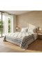 Cream & Indigo Blue Floral Jaipur Indian Hand Block Print Quilted Comforter - 3