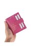 Women's Fuchsia Pink Croco Pattern Slim Small Model 10 Card Holder Wallet 1 - 2