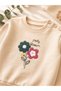 Flower Embroidered Cream Girls' Seasonal Tights 2-Piece Set 1-5 Years Old - 5