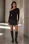 Asymmetric Collar One-Shoulder Open Modal Cotton Blouse with Ruffle Detail - 4