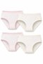 Girls' Panties Set 4-Pack Cotton Pink Ecru Unprinted Plain Girls' Slip Panties Gift Children's Panties Set Cotton Girls' Underwear Ful-Kulot-K-Ep