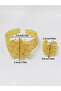 Stylish Carved Floral Design Bracelet and Ring Set - 4