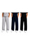 3 Pieces Men's Oversize Sweatpants Soft Flex (Black+Grey+Navy Blue)