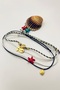 Bohemian Series Black and White Matte Gold Rope Bracelet Set 4 Pieces - 2