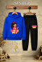Children's Unisex 3Lu Pembis Peri Half Microphone Printed Hooded Tracksuit Set - 2