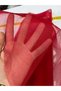 Wire-Cut Tulle, Embroidered Tulle, Square Ankara Tulle (Red 100 X 290) - 3