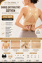2-Piece Posture Supportive Gathering Bra Black + Cream with Cross Back Support - 4